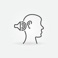 Noise Pollution vector concept icon in outline style