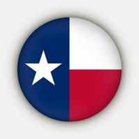bandera del estado de texas. ilustración vectorial vector
