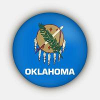 bandera del estado de oklahoma. ilustración vectorial vector