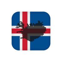 Iceland flag, official colors. Vector illustration.