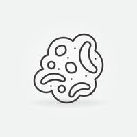 Bacteria Pollution outline vector Microbe concept icon