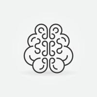 Brain outline vector concept minimal icon or symbol