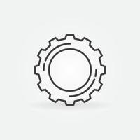 Gear or Cog Wheel outline vector Settings concept icon