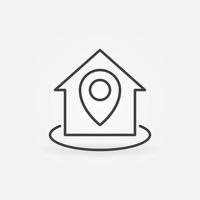 House or Home Location linear vector concept icon