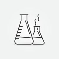 Laboratory Chemistry Flasks vector concept line icon