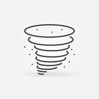 Dust Pollution outline vector concept icon