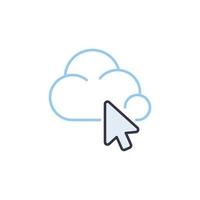 Cloud with Mouse Pointer vector concept creative icon