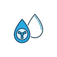 Radioactive Water Drop vector Pollution modern icon