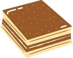 Yummy Choco Tiramisu Bakery Illustration vector