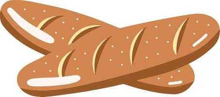 delicioso choco baguette panadería ilustración vector