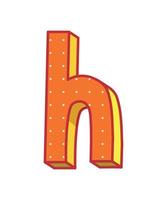 Vector illustration of Letter h