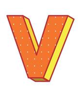 Vector illustration of Letter v