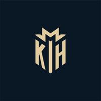 KH initial for law firm logo, lawyer logo, attorney logo design ideas vector