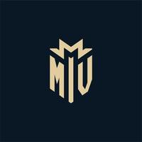 mv inicial para logotipo de bufete de abogados, logotipo de abogado, ideas de diseño de logotipo de abogado vector