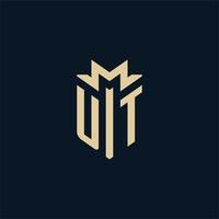 UT initial for law firm logo, lawyer logo, attorney logo design ideas vector
