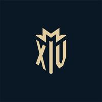 XV initial for law firm logo, lawyer logo, attorney logo design ideas vector