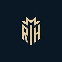 RH initial for law firm logo, lawyer logo, attorney logo design ideas vector