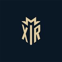 XR initial for law firm logo, lawyer logo, attorney logo design ideas vector