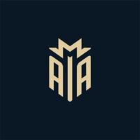 aa inicial para el logotipo del bufete de abogados, el logotipo del abogado, las ideas de diseño del logotipo del abogado vector