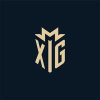 xg inicial para logotipo de bufete de abogados, logotipo de abogado, ideas de diseño de logotipo de abogado vector
