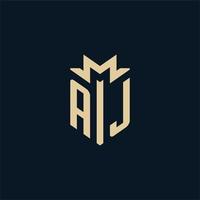 AJ initial for law firm logo, lawyer logo, attorney logo design ideas vector