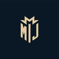 MJ initial for law firm logo, lawyer logo, attorney logo design ideas vector