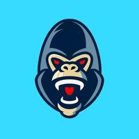 Gorilla cartoon characters, flat design style vector