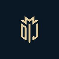 OJ initial for law firm logo, lawyer logo, attorney logo design ideas vector