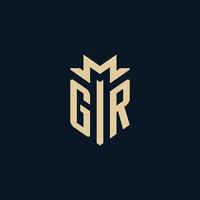 GR initial for law firm logo, lawyer logo, attorney logo design ideas vector