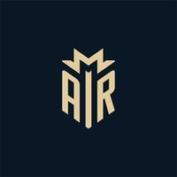 AR initial for law firm logo, lawyer logo, attorney logo design ideas vector