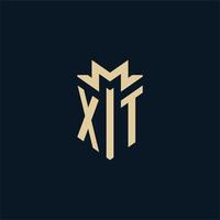 XT initial for law firm logo, lawyer logo, attorney logo design ideas vector