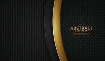 Luxury overlap layers abstract background with lines effect, realistic on textured dark background. vector illustration