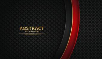 Luxury overlap layers abstract background with lines effect, realistic on textured dark background. vector illustration