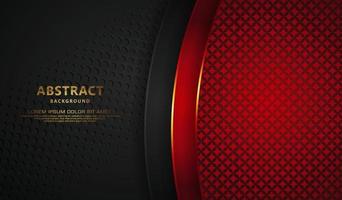 Luxury overlap layers abstract background with lines effect, realistic on textured dark background. vector illustration