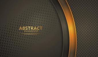 Luxury overlap layers abstract background with lines effect, realistic on textured dark background. vector illustration