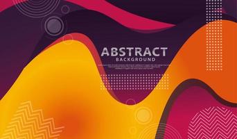 Dynamic style banner design with fluid color gradient elements vector