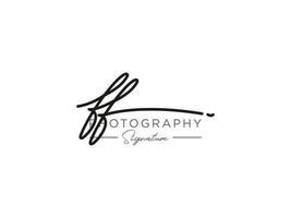 Letter FF Signature Logo Template Vector