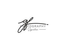 Letter GF Signature Logo Template Vector