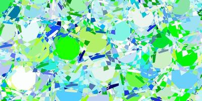 Light Blue, Green vector backdrop with triangles, lines.