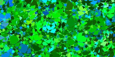 Dark Blue, Green vector background with polygonal forms.