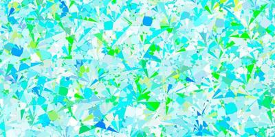 Light Blue, Green vector pattern with polygonal shapes.