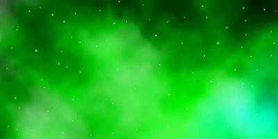 Light Green vector pattern with abstract stars.