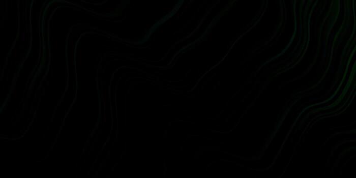 Dark Green vector pattern with curved lines.