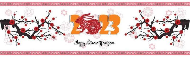 Happy lunar new year 2023, Vietnamese new year, Year of the Cat. vector