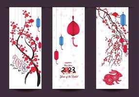 Happy lunar new year 2023, Vietnamese new year, Year of the Cat. vector