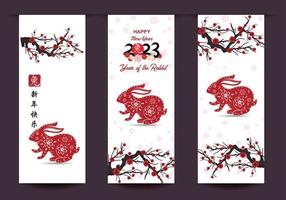 Happy lunar new year 2023, Vietnamese new year, Year of the Cat. vector