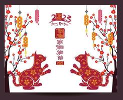 Happy lunar new year 2023, Vietnamese new year, Year of the Cat.