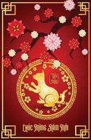 Happy lunar new year 2023, Vietnamese new year, Year of the Cat. vector