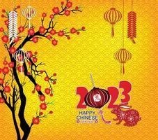 Happy lunar new year 2023, Vietnamese new year, Year of the Cat. vector