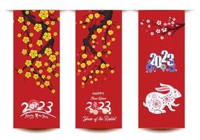 Happy lunar new year 2023, Vietnamese new year, Year of the Cat. vector